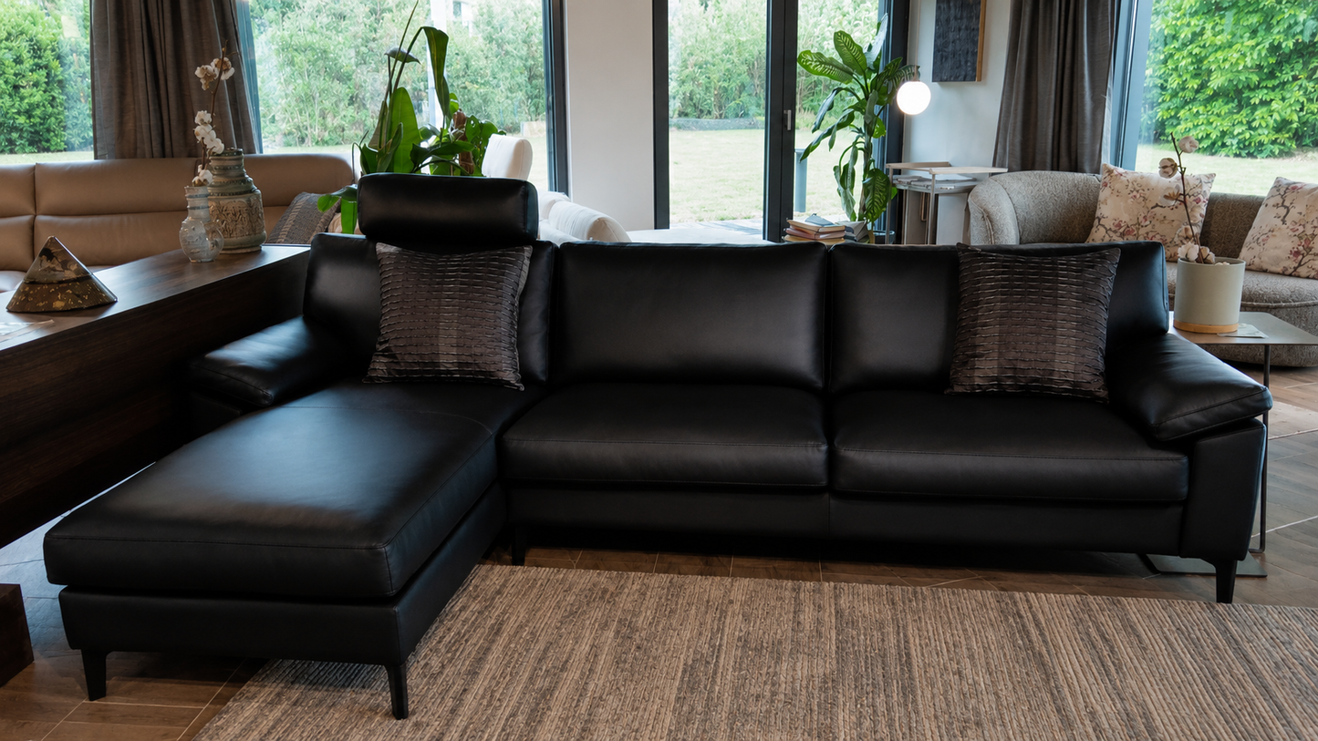 Erpo Sitz Kultur Sofa Classic 650 Schwarz Leder