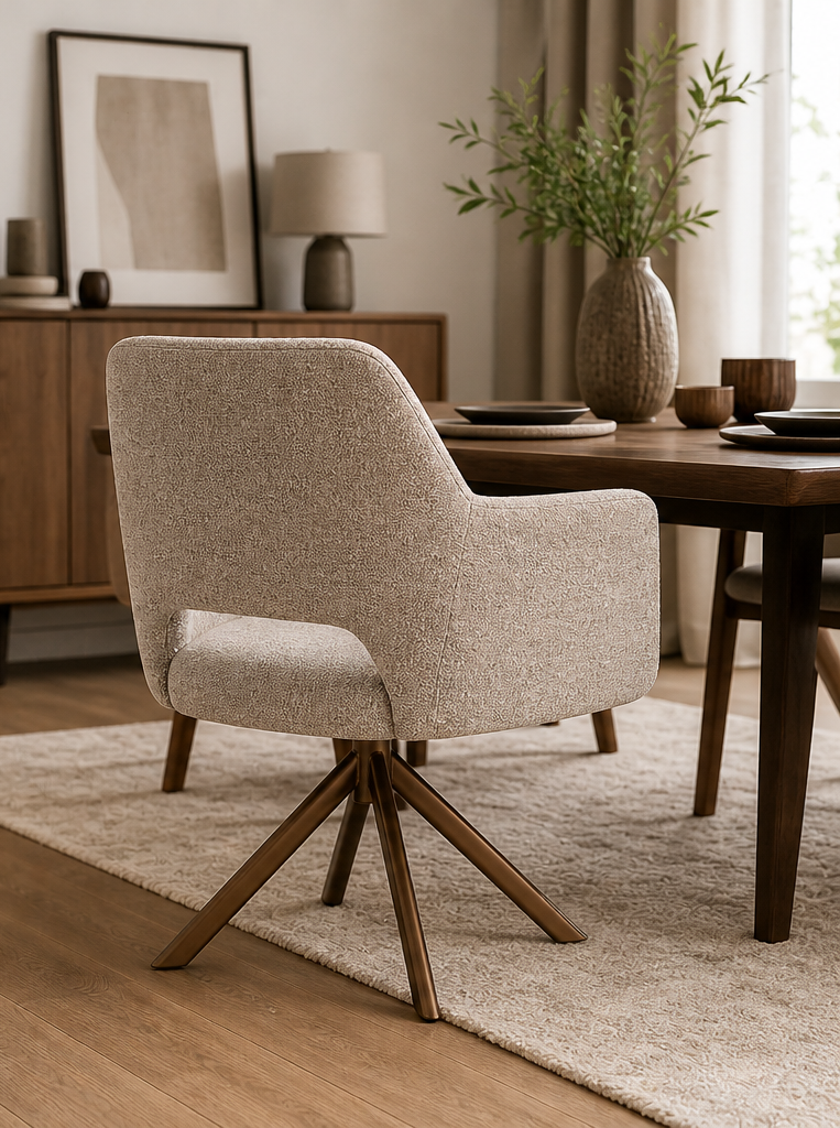 Altacorte Kenda Stuhl Beige Laccato Ottone