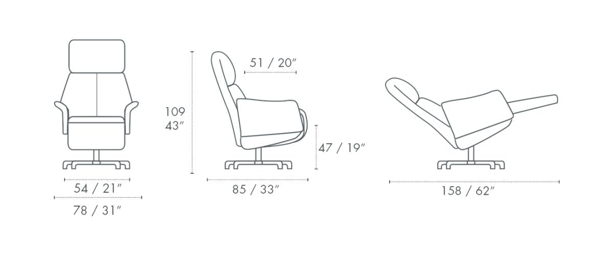 Spazio Relax Mercury elektrischer Relaxsessel