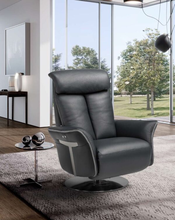 Bacher Chaise à accoudoirs Noah Anthracite