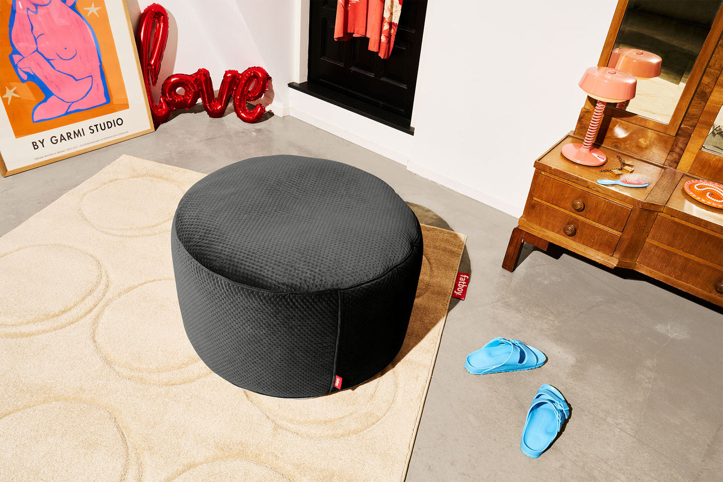 Fatboy® recycled point large royal velvet Hocker