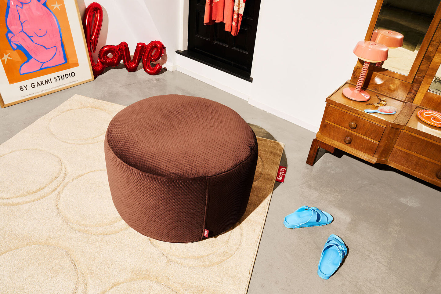 Fatboy® recycled point large royal velvet Hocker