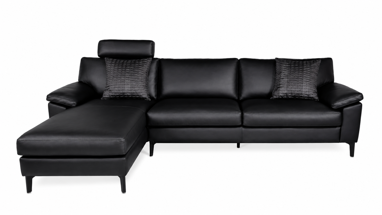 Erpo Sitz Kultur Sofa Classic 650 Schwarz Leder