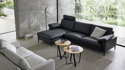 Erpo Sitz Kultur Sofa Classic 650 Schwarz Leder
