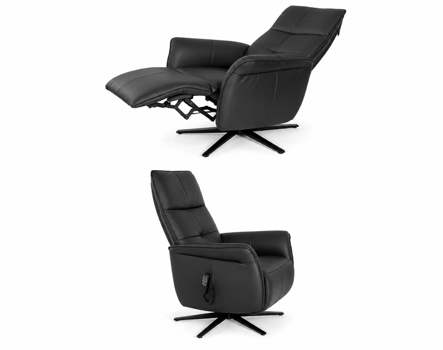 Bacher Chaise à accoudoirs Noah Anthracite