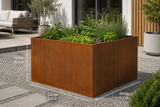Alpina Möbel Hochbeet aus Stahl ohne Einlage 120 × 120 × 80 cm