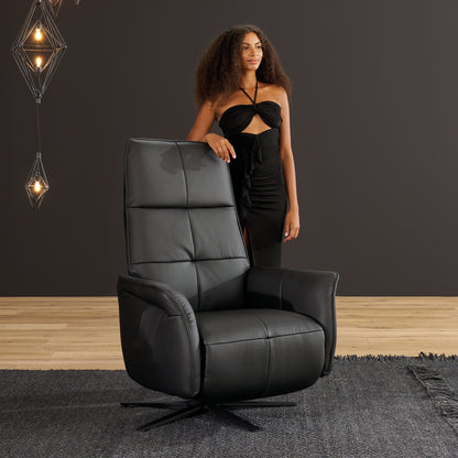 Bacher Chaise à accoudoirs Noah Anthracite
