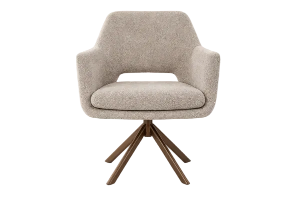 Altacorte Kenda Chaise Beige Laccato Ottone