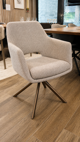 Altacorte Kenda Chaise Beige Laccato Ottone