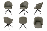 Bacher Chaise à accoudoirs Noah Anthracite