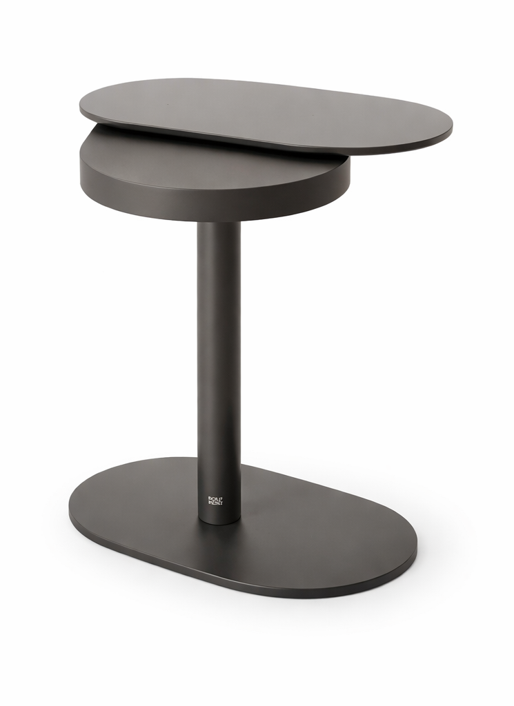 Rolf Benz Beistelltisch 8030 Schwarz Matt Oval Glas