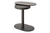 Rolf Benz Beistelltisch 8030 Schwarz Matt Oval Glas