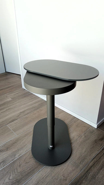 Rolf Benz Beistelltisch 8030 Schwarz Matt Oval Glas