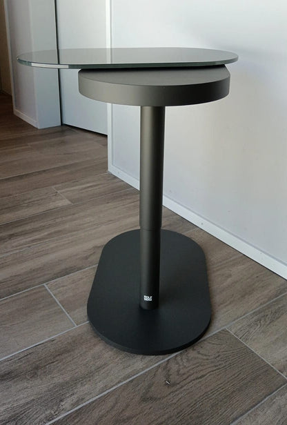 Rolf Benz Beistelltisch 8030 Schwarz Matt Oval Glas