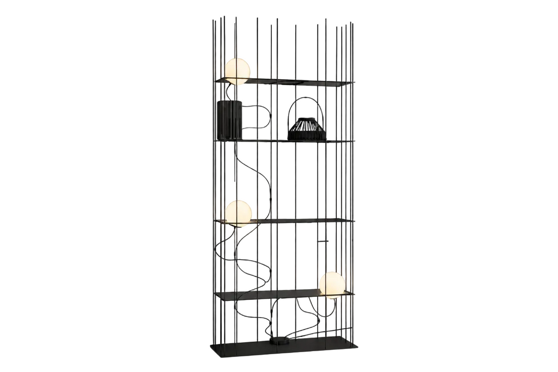Riflessi Iron CT Big with Light Shelf Bulbs