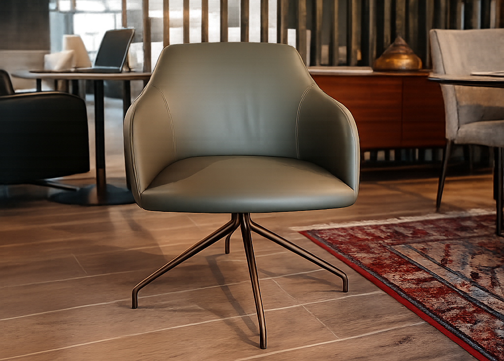 Bacher Chaise à accoudoirs Noah Anthracite
