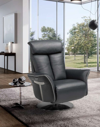 Bacher Chaise à accoudoirs Noah Anthracite