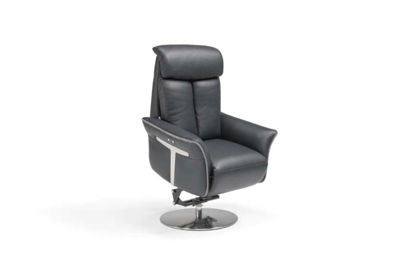 Bacher Chaise à accoudoirs Noah Anthracite